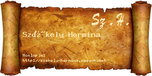 Székely Hermina névjegykártya