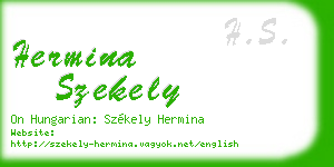 hermina szekely business card