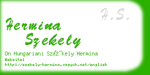 hermina szekely business card